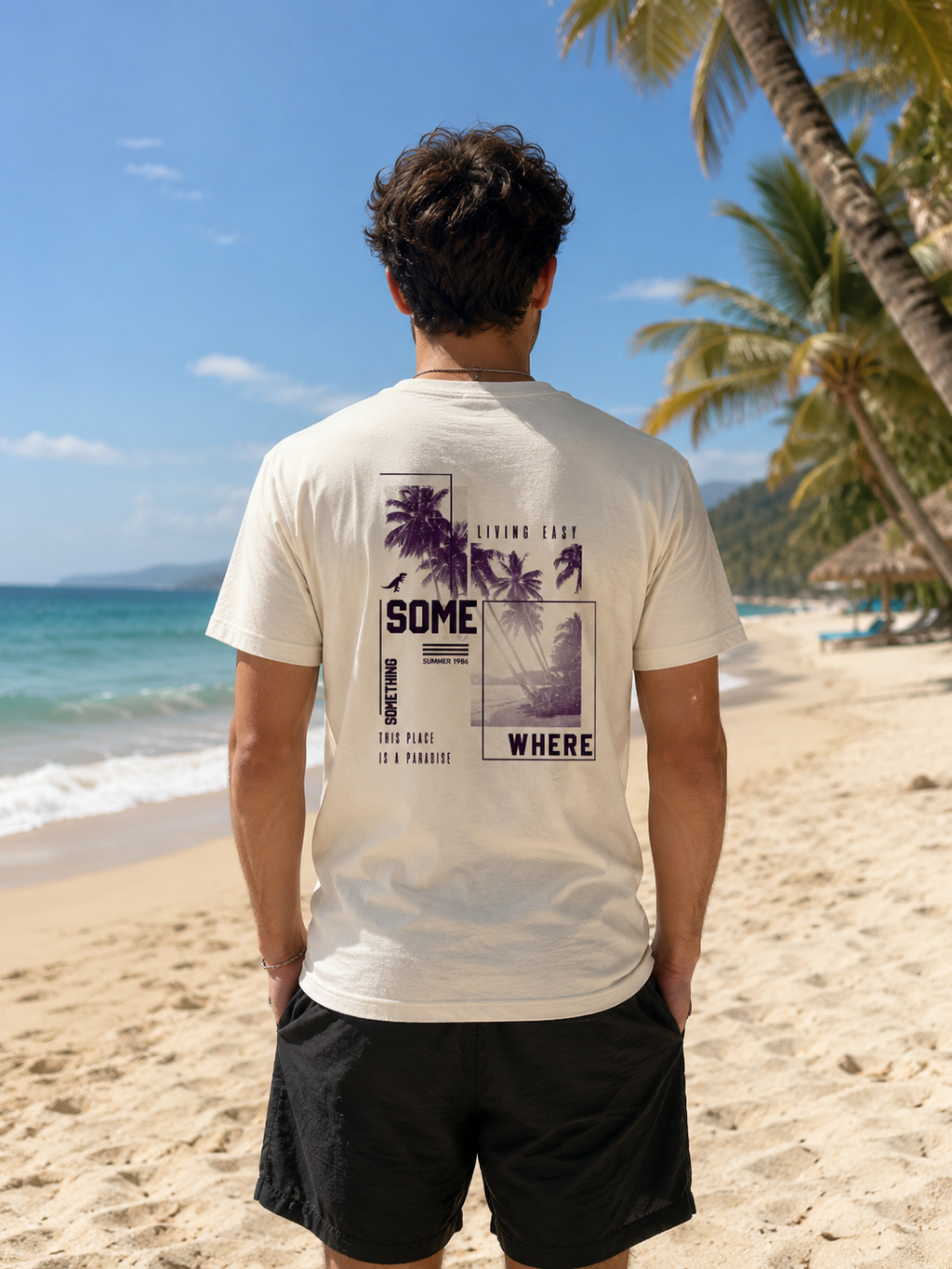 Somewhere Paradise – Living Easy Premium Beach Tee